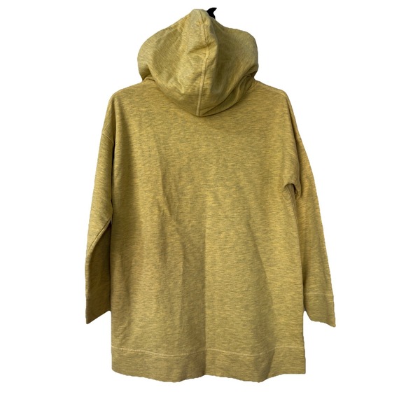 Soft Surroundings Hoodie Womens Size PS Soho Tunic Heathered Yellow Pocket Knit - Picture 2 of 8